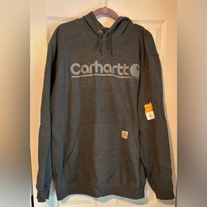 NWT Men’s Carhartt Mid-weight Rain Defender Pullover Hoodie Sweatshirt. XL